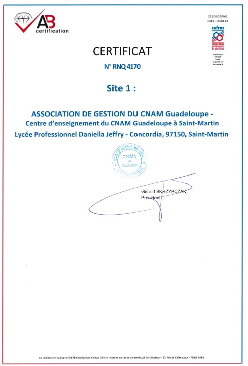 Certificat Qualiopi page2